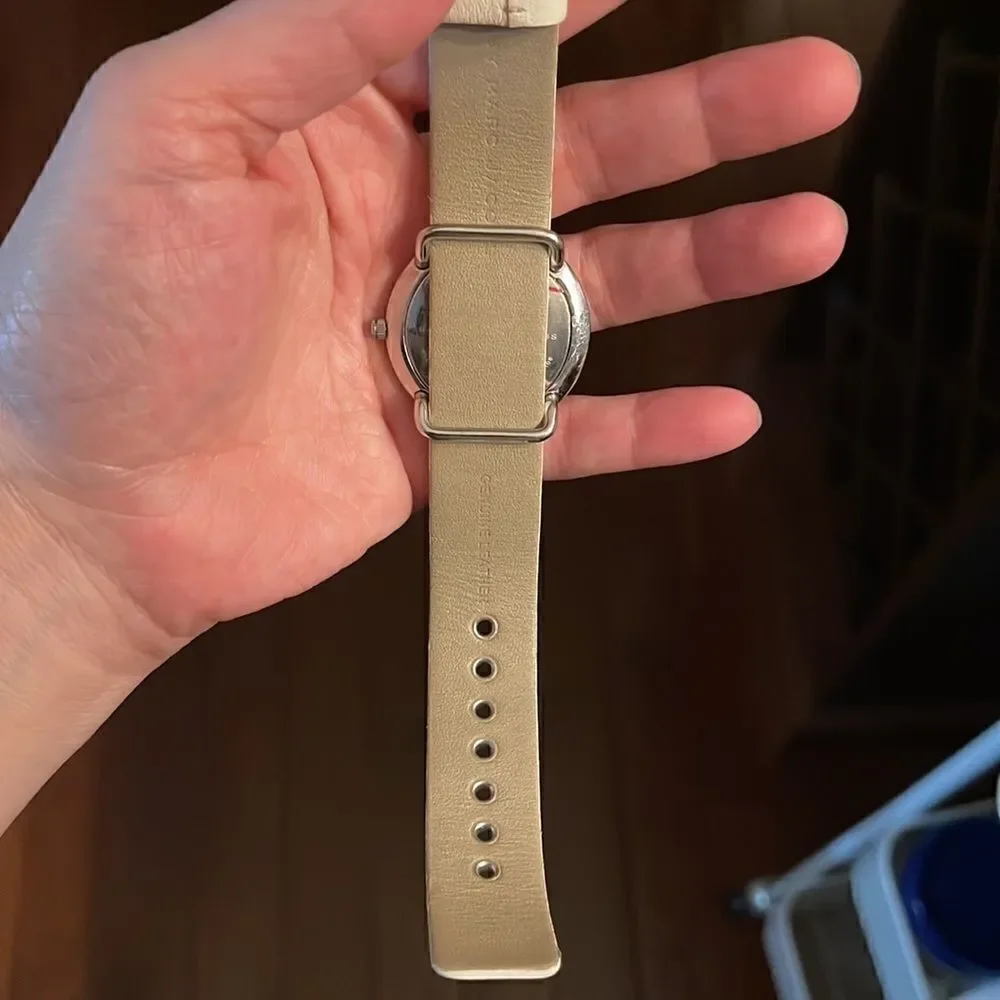 Marc Jacobs White leather band Silver Watch